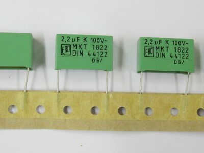 10 Stück - MKT1822 2,2µF 100V ERO Folienkondensator RM22,5 2,2uF Capacitor 10pcs