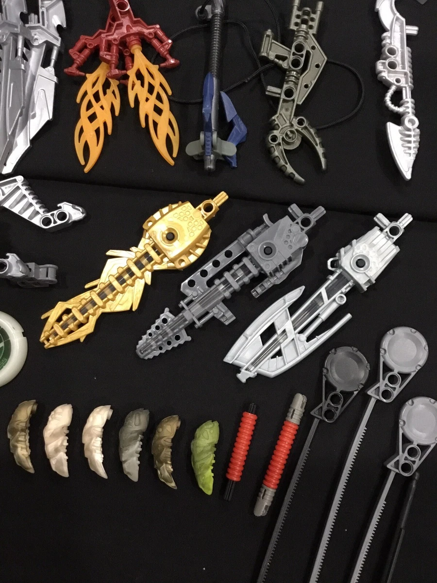 Lego Bionicle Inika Swords Weapons Ball Shooter disc Launcher