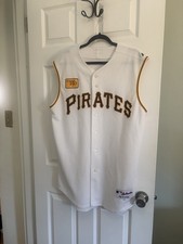 2007-08 Pittsburgh Pirates Majestic Authentic MLB Home Jersey Sz 44 w/ 250 Patch
