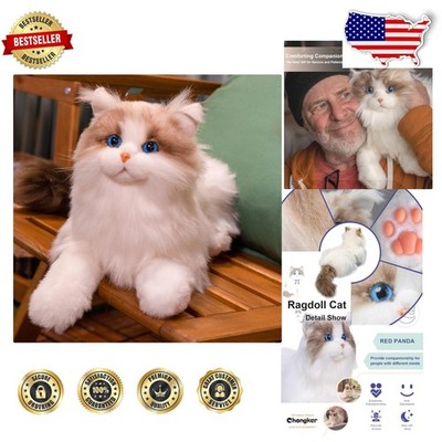 Durable Weighted Cat Stuffed Animal - Lifelike 23.6'' Handmade Companion Plush