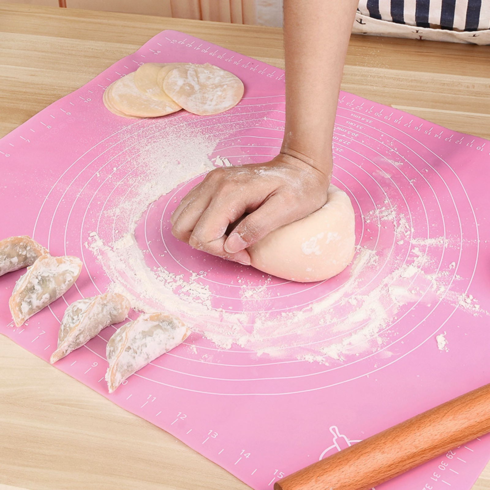 Silicone Knead Mat With Scale Chopping Board Non‑slip Baking Accessory For Ma //