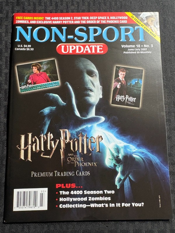 2007 June NON-SPORT CARDS UPDATE Magazine FVF 7.0 Harry Potter NO CARDS