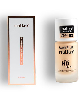 @ Maliao Matte HD Skin Foundation NATURAL BEIGE 03 For Women 30ml L208