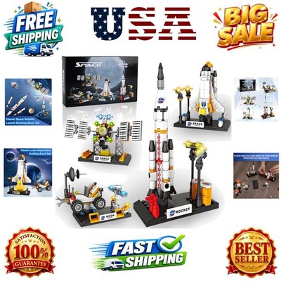 Space Exploration Shuttle Toys for Boys, STEM Aerospace Building Kit Toy with...