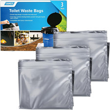 Toilet Waste Bags - Durable Double Bag Design Is Leak-Proof - Inner Bag Gels Any