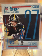 Panini 2024 Score T.J. Watt Top 100 Pittsburgh Steelers Football #27
