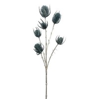 artplants Plastik Zweig Wilde Karde Fivexo, Blau, 65Cm