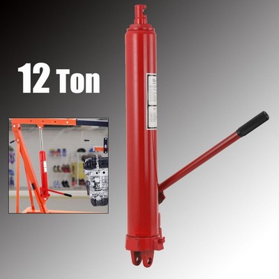 12 Ton Long Ram Hydraulic Jack Manual Cherry Picker w/Handle for Garage Cranes