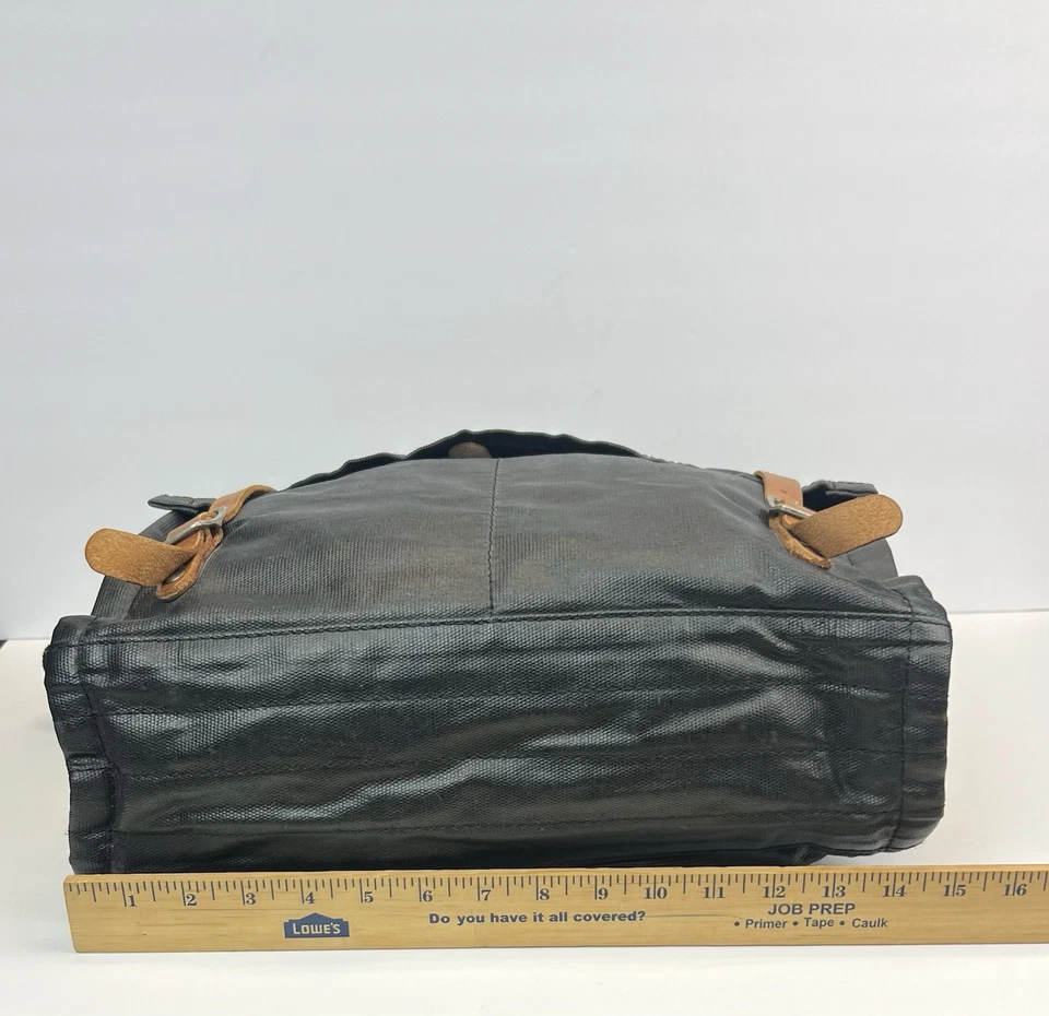 Bolso de hombro mensajero de 15" de lona de arpillera encerada WILL LEATHER PRODUCTS (Eugene, OR) Foto 3 de 4