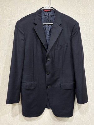 Samuelsohn SB Austin Performance Blazer Jacket Super 130s Wool Blend Men's 42L