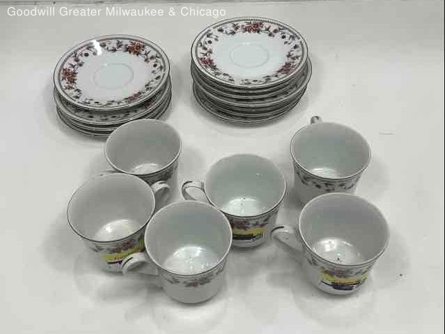 VTG Lot of Sheffield Anniversary Porcelain Fine China Teacups & Saucers