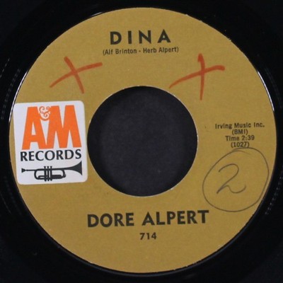 DORE ALPERT: dina / you're doin' what you did with me with him A&M 7'' Single