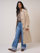 Nobody's Child Women's Cotton Blend Fluid Trench Coat - Beige - Medium (Marks)