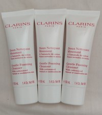 3 Clarins Gentle Foaming Cleanser with Cottonseed 1.4 oz sealed total 4.2 oz