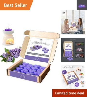 Flieder Wachs Melts - 16 herzförmige Melts in eleganter Geschenkbox für Wohnambiente