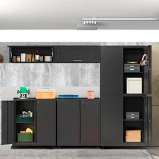 Garage Storage Cabinet System 5-Pcs Workshop Set For Tool Organization Kitchen