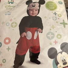 Disney Baby Mickey Mouse My First Disney Costume, 12-18M, New in Ripped Package