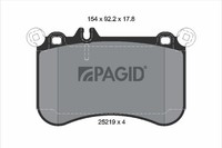 Pagid Bremsbelagsatz Scheibenbremse T2102N FüR Mercedes Klasse C216 W221 V221