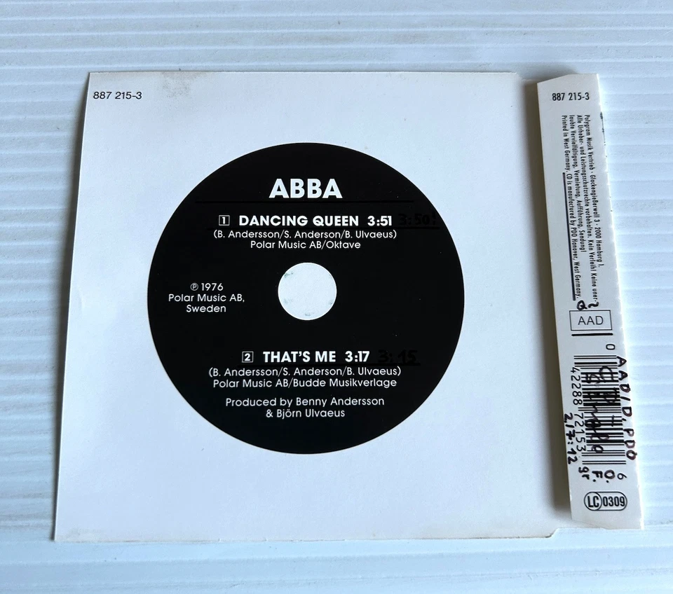 ABBA – Dancing Queen CD Single 3" Mini Reissue 1989 Germany 70s disco Pop - Image 3 of 4