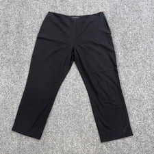 Elie Tahari Pants Womens 10 Black Knit Slim Ankle Stretch Dress Trousers