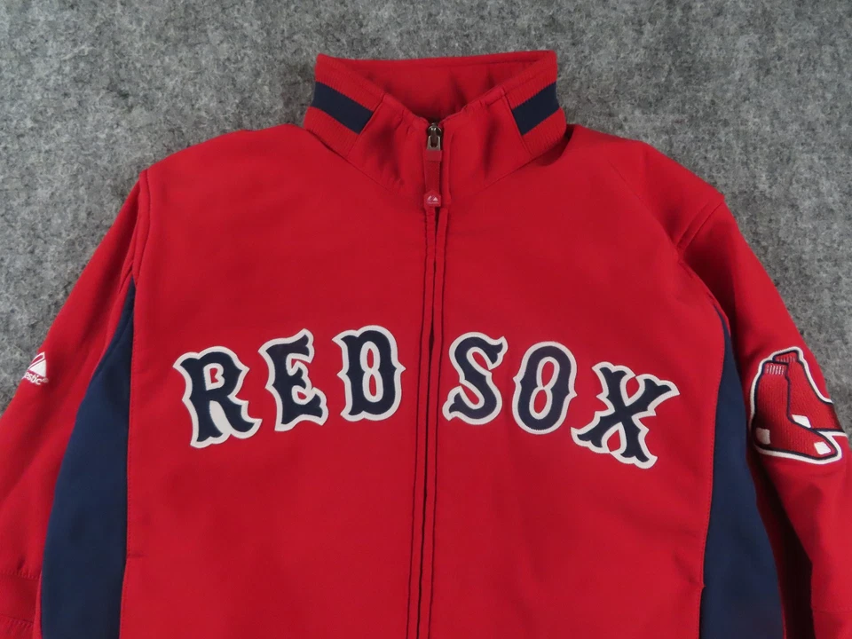 Boston Red Sox Jacket Men Medium Thermal Insulated Windbreaker Baseball Majestic - Image 2 of 4