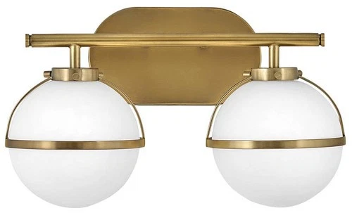 Hollis 9 1/4" High Heritage Brass 2-Light LED Wall Sconce - Picture 1 of 6