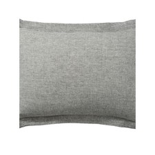 2 Belgian Flax Linen Waffle Weave Pillow Sham Covers Standard Sz Light Gray NWT