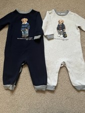 Ralph Lauren Polo Bear rompers Age 9 Months