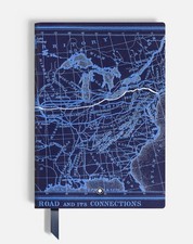 MEW MONTBLANC LEATHER NOTEBOOK MEDIUM, AROUND THE WORLD IN 80 DAYS - LINED PAGES