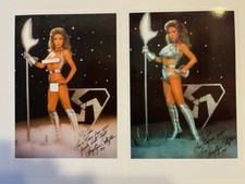ANGELIQUE PETTYJOHN SIGNED STAR TREK PREPRINT 2 4x6 PHOTOS In/Out Costume PLUS 1
