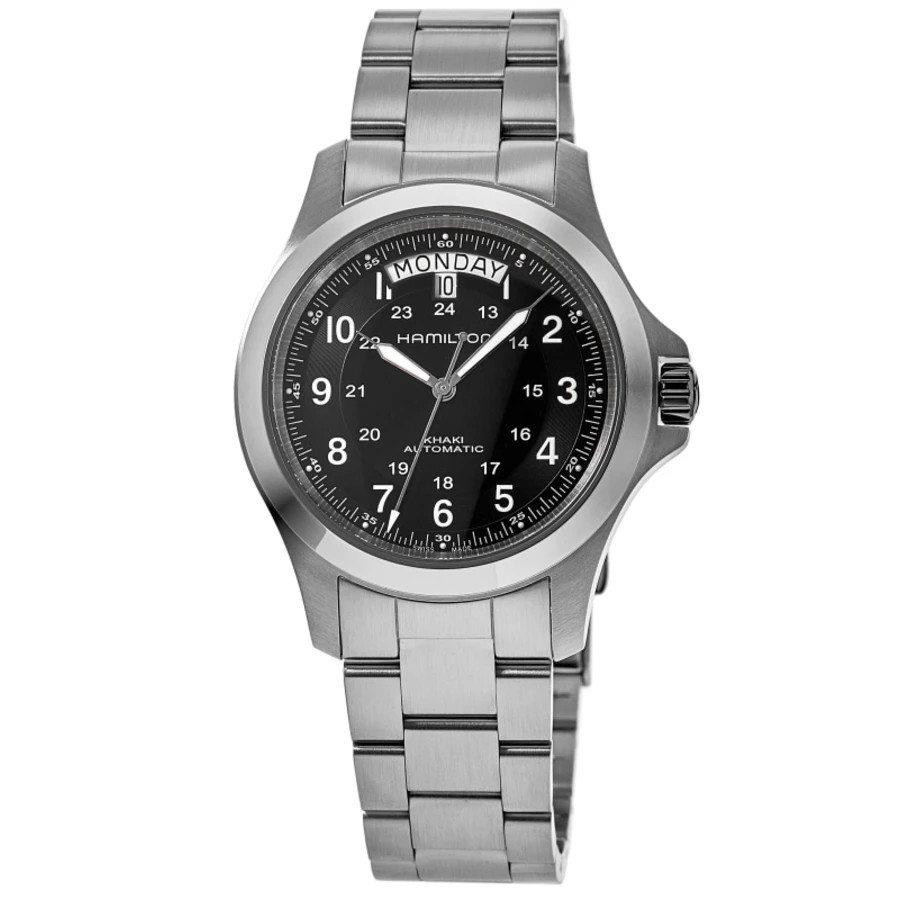 New Hamilton Khaki Field King Auto 40MM Day-Date Black Men Watch H64455133