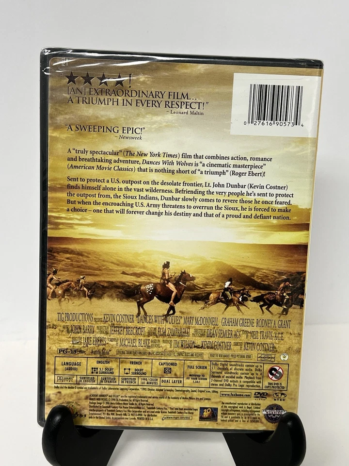 NEW!! Dances with Wolves FS DVD (1990) - FACTORY SEALED with FREE SHIPPING!! - Image 2 of 2