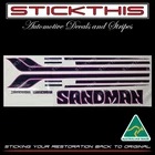HX Sandman Decals Stripes Stickers SCREEN PRINTED - CORRECT AS ORIGINAL DX5