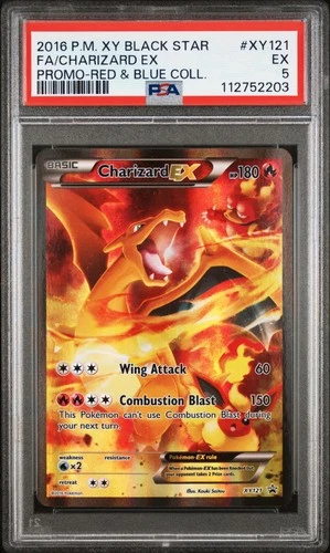 2016 Pokemon XY Black Star Promo Red and Blue Collection Charizard Ex PSA 5