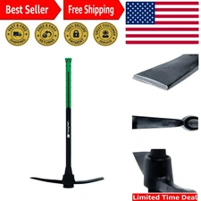 Heavy Duty Pick Mattock - Forged Steel with Ergonomic No-Slip H-Grip Handle