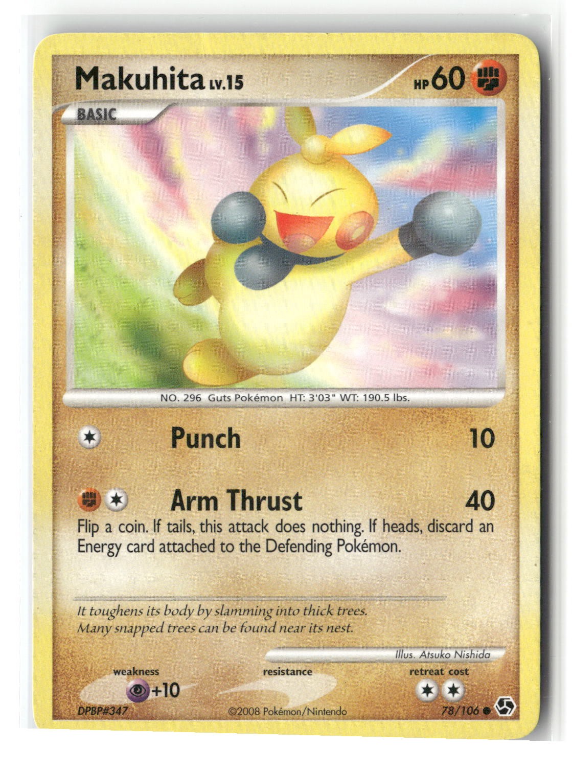 Makuhita Common Great Encounters 78/106 Pokemon Moderately Played
