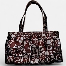 Harveys The Original Seatbelt Bag Footed Shoulder Floral Purple/Brown Purse