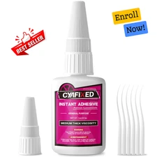 Super Glue Liquid Clear, Medium Thick Cyanoacrylate Adhesive, Food Safe