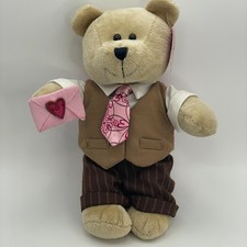 Starbucks 2007 Bearista Bear 58th Edition Plush Valentines Day Hearts with Tie