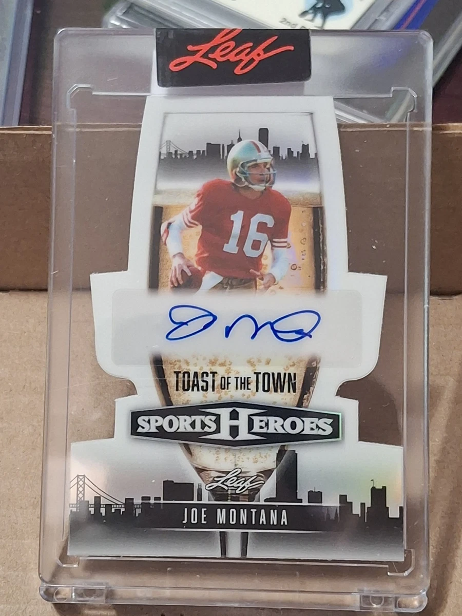 Leaf Joe Montana Autographed Football Sports Trading Cards