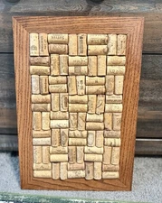 Vintage Real Cork Board, Tray Or Wine Room Decor Made By JUSTCORKS