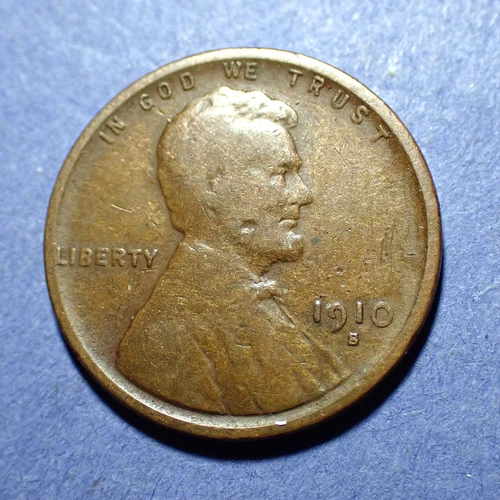 1910-S Lincoln cent  VG