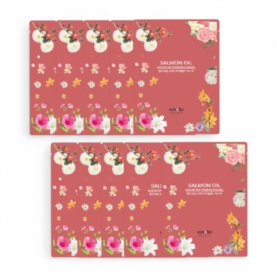EyeNlip Moisture Essence Mask Set 10 Types Salmon Oil  25ml x 10 #mde