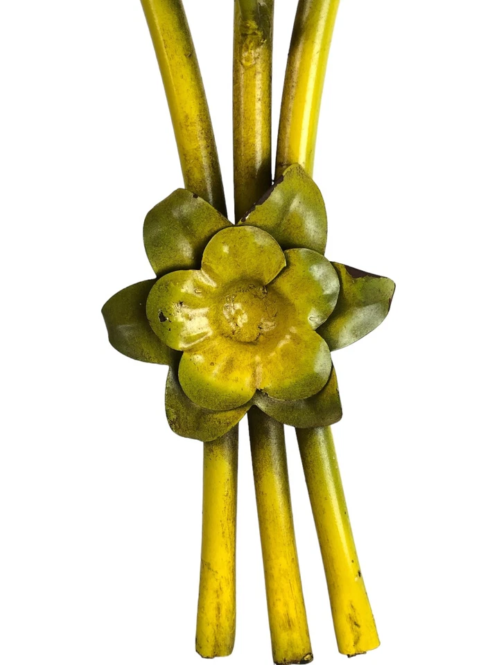 Huge Pioggia d'Oro Floral Metal Wall Art by Hans Kögl 1970s Made in Italy 48" - Image 4 of 4