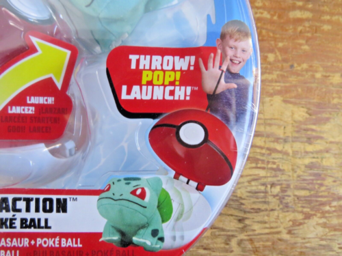 Pokemon Bulbasaur 2.5" Plush Poke Ball Pop Action Throw Pop Launcher NEW - Picture 2 of 3