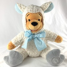 Disney Store Winnie the Pooh Plush Easter Lamb Fleece Stuffed Toy Genuine Euc