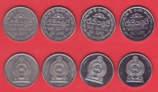 Sri Lanka 4x1 Rupee 1994, 1996, 2002 UNC, 2004 UNC Copper/Nickel