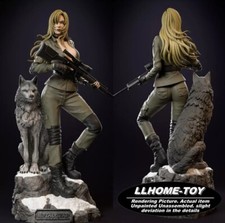 Modellino modellino garage stampa 3D lupo cecchino 1/6 32 cm non verniciato non assemblato