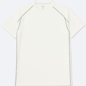 UNIQLO Men/'s Dry-EX Short Sleeve Fitness Athletic Crewneck T-Shirt S OFF WHT NWT
