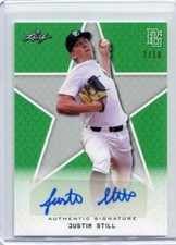 2020 Leaf Perfect Game Autographs Green Justin Still Auto 7/10